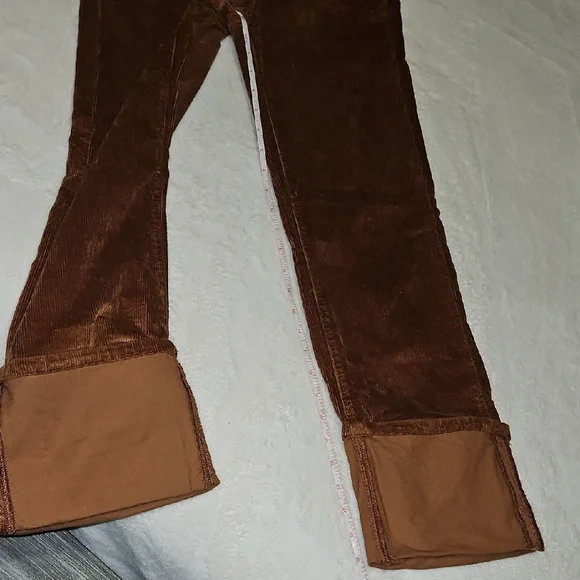 Pilcro Rust Corduroy Cuffed Pants - Picture 7 of 10